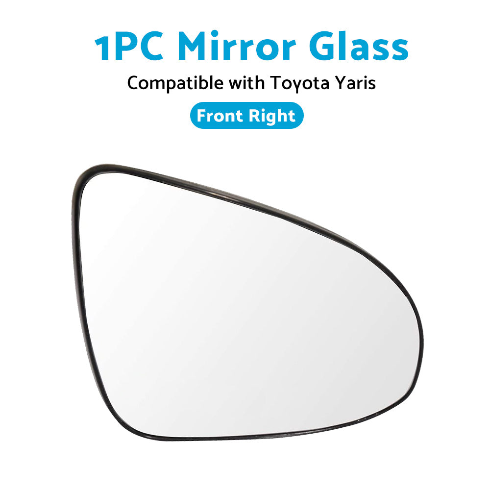 Right Side Mirror Glass with Back Plate Suitable For Toyota Yaris 2012-2019