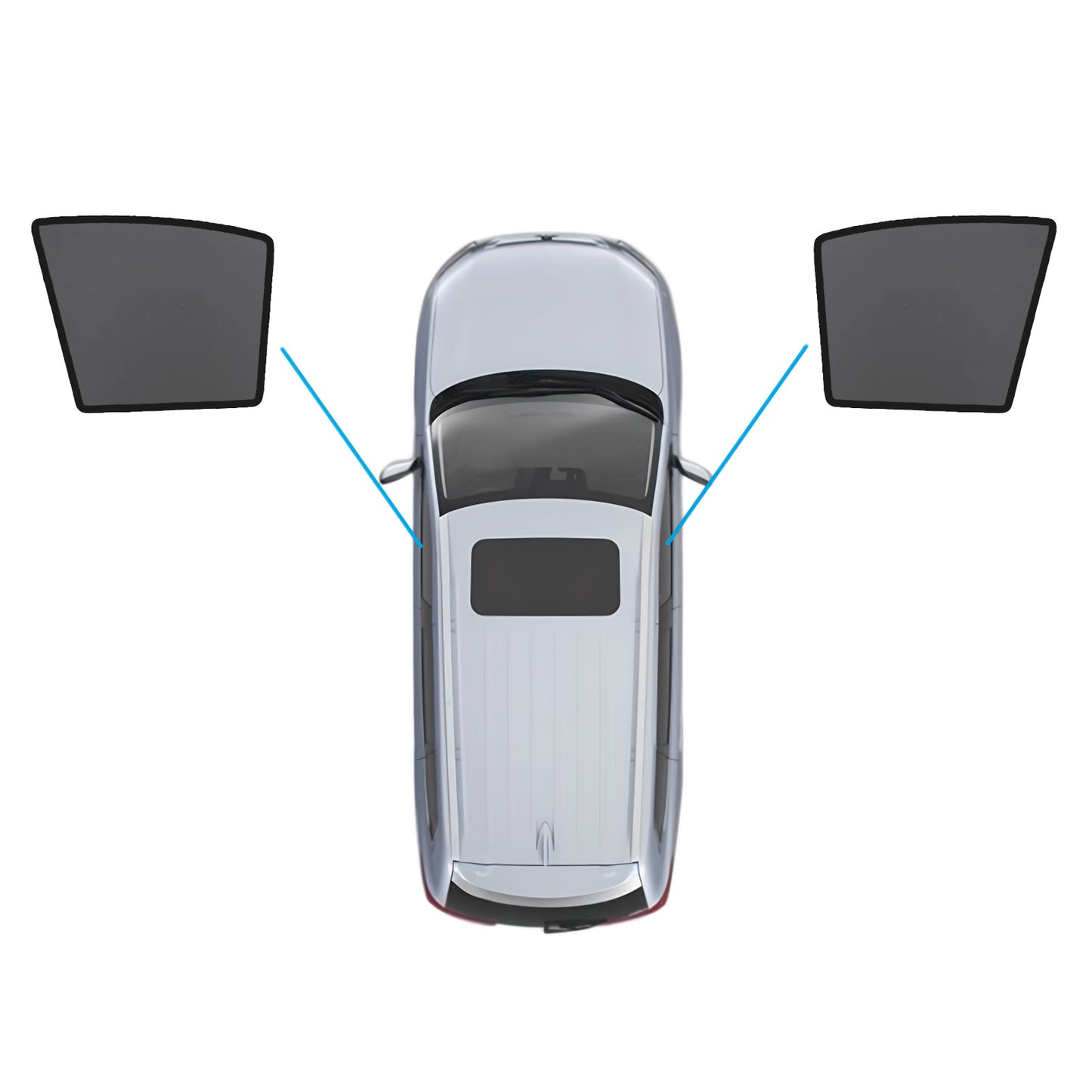 {{ Magnetic Sun Shades Suitable For Nissan Tiida 2004-2010 C11 Hatch Front Windows }} - Buy Car Parts Online at {{ Kaka Auto Parts }}.