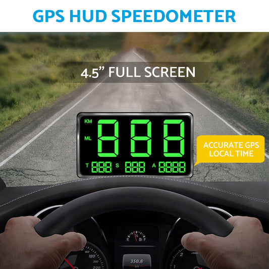 GPS Head Up Display Speedometer Odometer Digital Speed MPH with Over Speeding Alarm