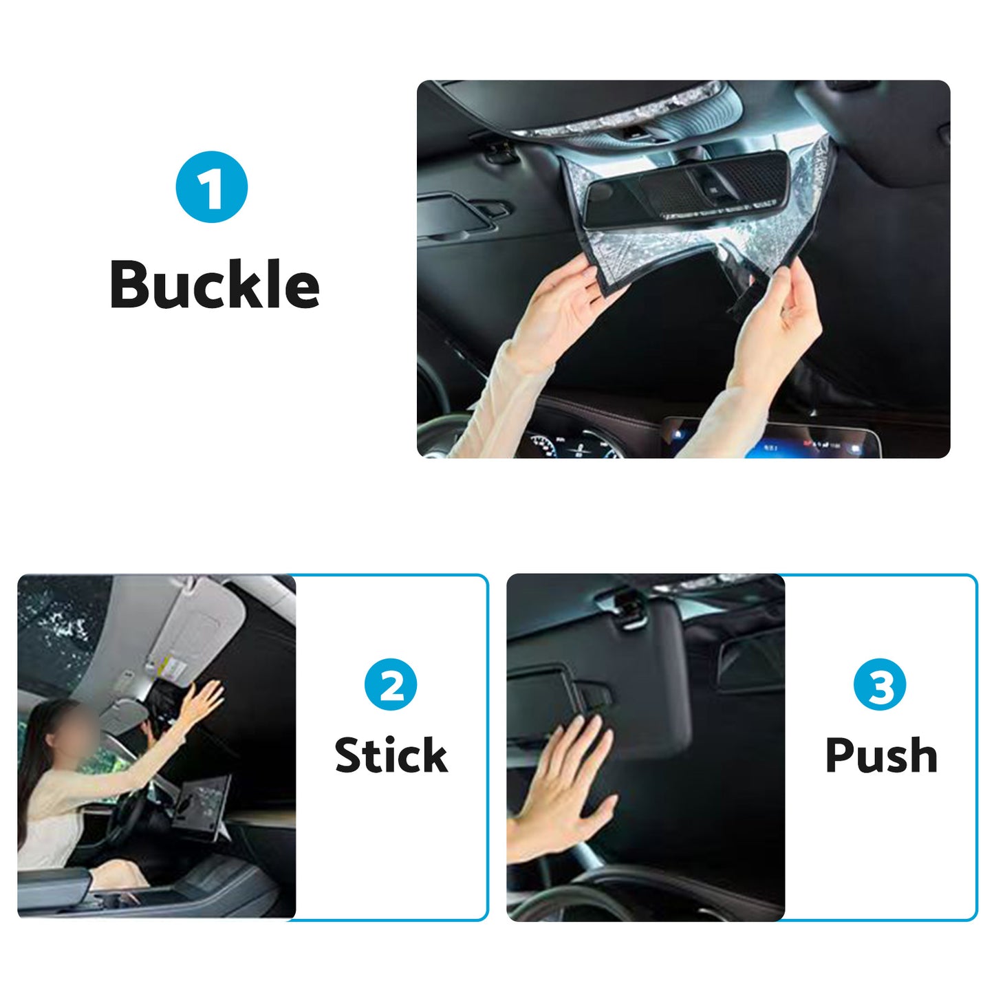 6-Layer Windscreen Sun Shade Suitable For BYD Sealion 6 2024-2025 UV Protection