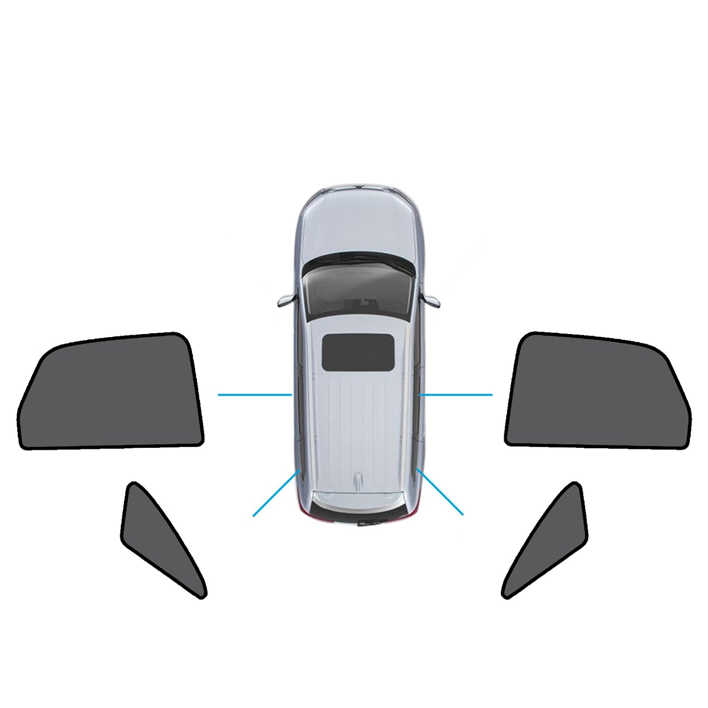 {{ Magnetic Mesh Sun Blind Shades Suitable for Audi Q3 2011-2018 on Front/Rear }} - Buy Car Parts Online at {{ Kaka Auto Parts }}.