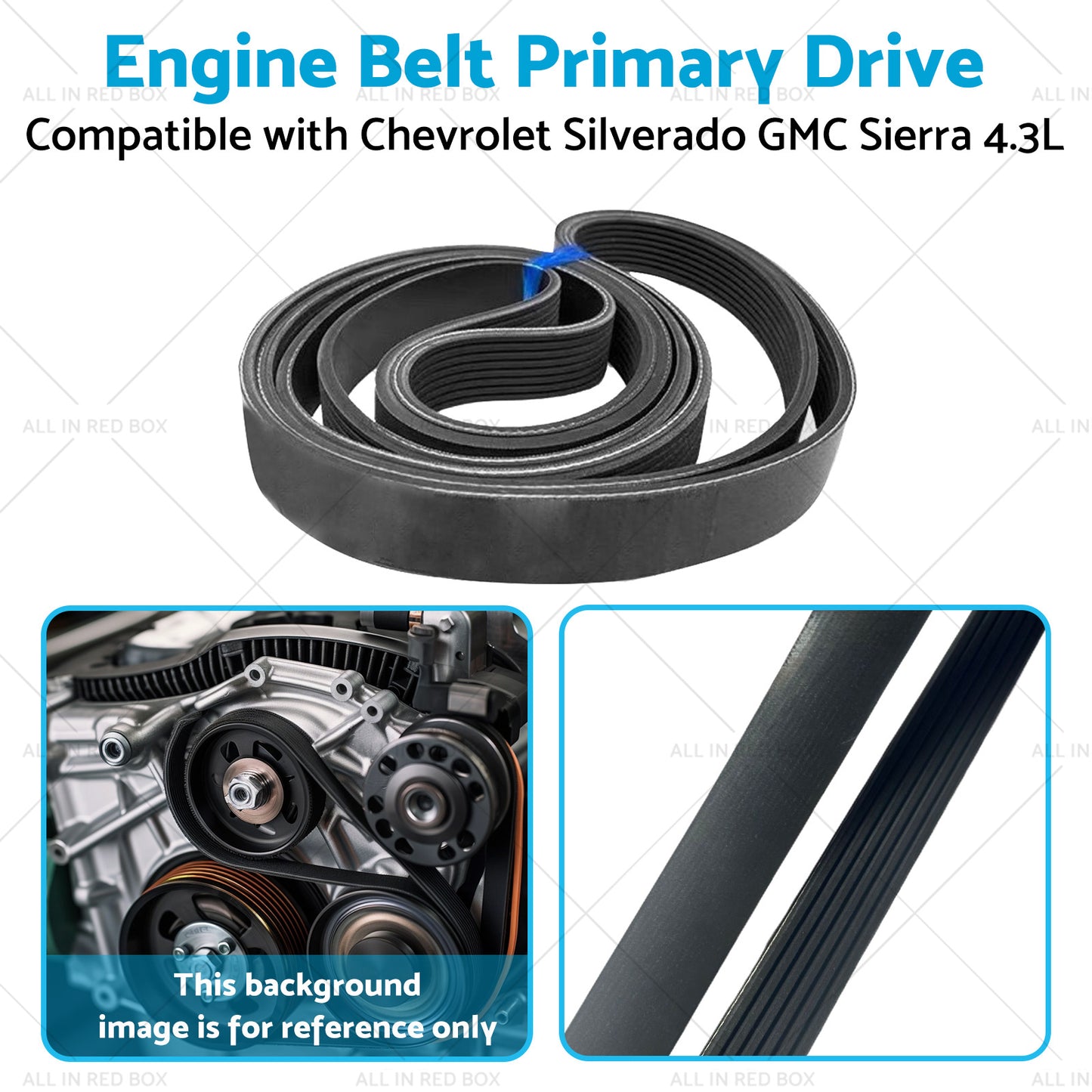 {{ Engine Belt Primary Drive Suitable for Chevrolet Silverado GMC Sierra 4. 3L 19-23 }} - Buy Car Parts Online at {{ Kaka Auto Parts }}.