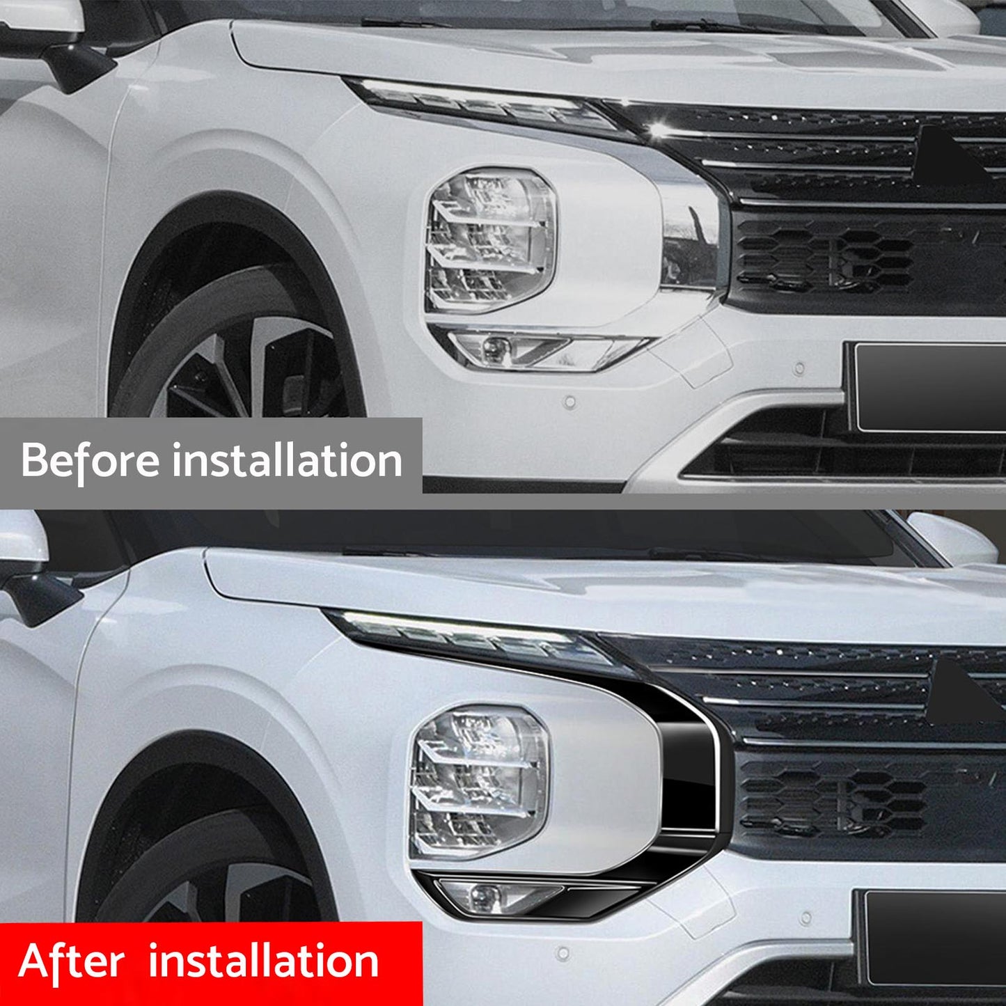 {{ Front Grill Molding Trim Protector Cover Suitable For Mitsubishi Outlander 22-24 }} - Buy Car Parts Online at {{ Kaka Auto Parts }}.