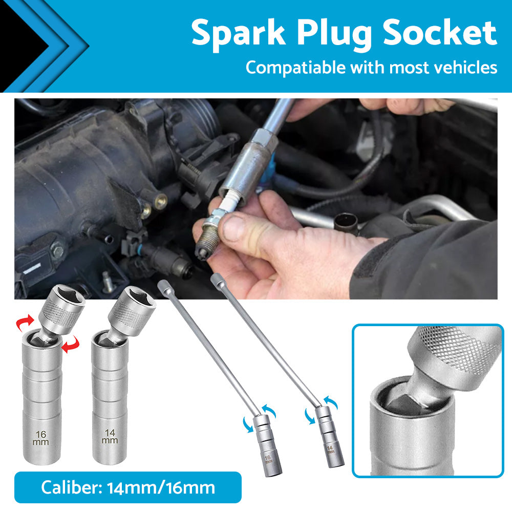 {{ 14/16 MM Thin Wall Magnetic Swivel Spark Plug Socket 12Point Removal Tools }} - Buy Car Parts Online at {{ Kaka Auto Parts }}.