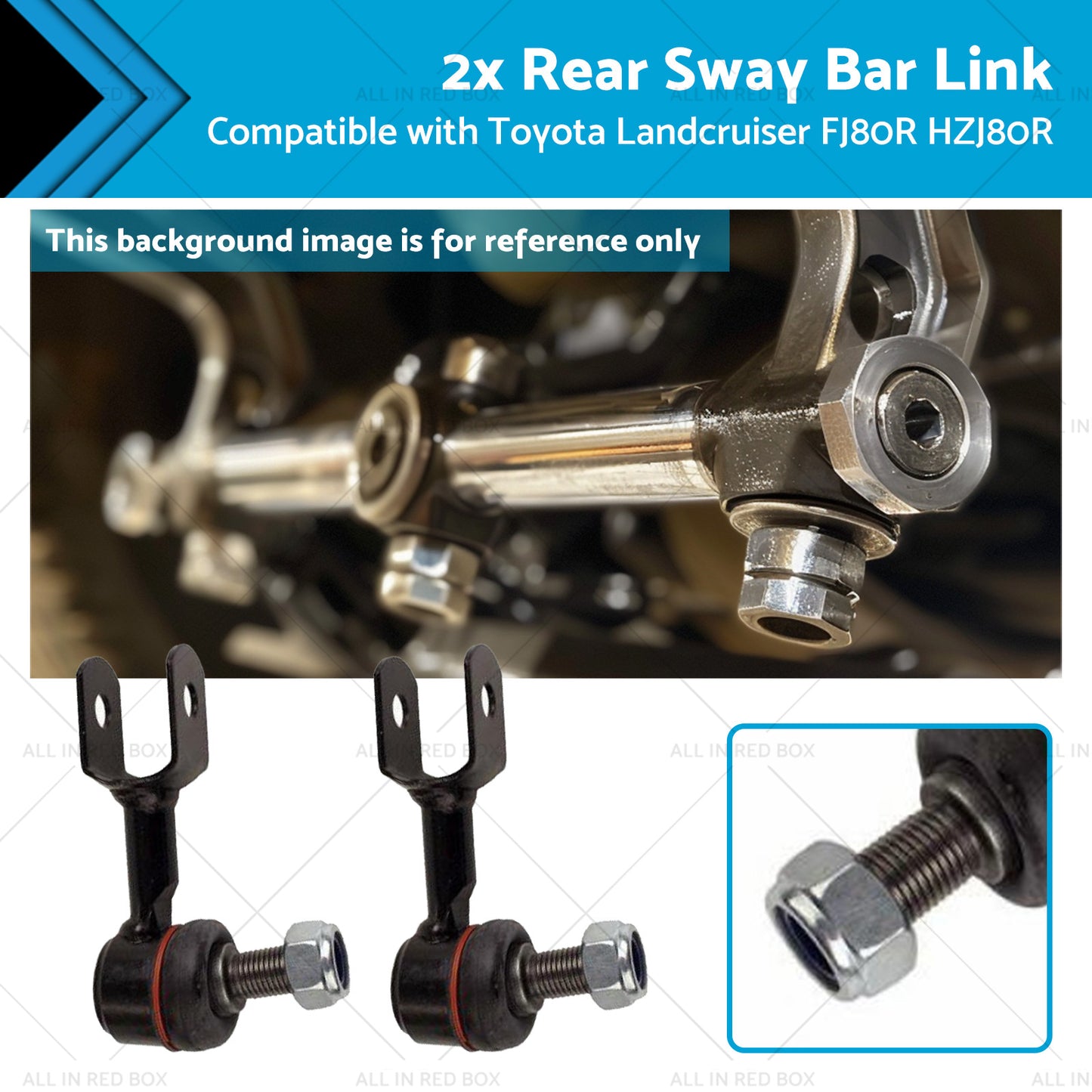 {{ 2x Rear Sway Bar Link Suitable for 92-19 Toyota Landcruiser FJ80R HZJ80R }} - Buy Car Parts Online at {{ Kaka Auto Parts }}.