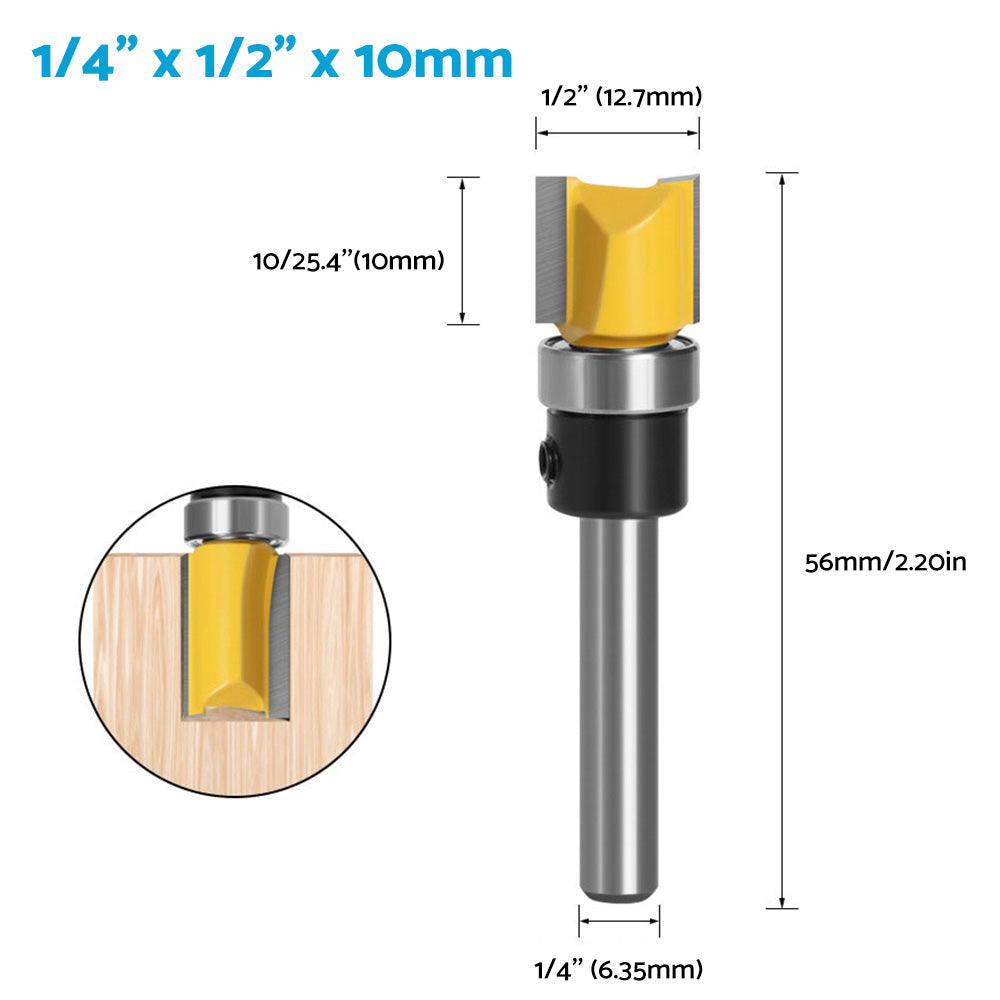 {{ 4pcs 1 4 Shank Top Bearing Flush Trim Pattern Router Bit Set Milling Cutter Kit }} - Buy Car Parts Online at {{ Kaka Auto Parts }}.