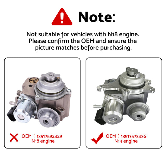 High Pressure Fuel Pump Suitable for BMW Mini R55 R57 Cooper R58 Citroen 07-21