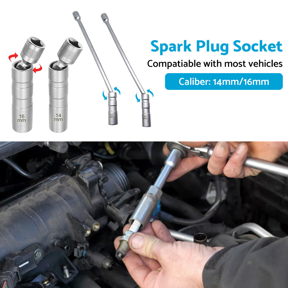 {{ 14/16 MM Thin Wall Magnetic Swivel Spark Plug Socket 12Point Removal Tools }} - Buy Car Parts Online at {{ Kaka Auto Parts }}.