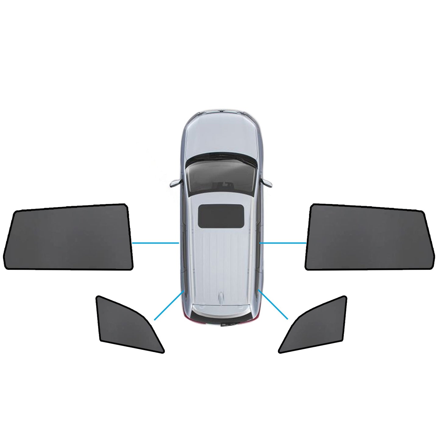 {{ Magnetic Mesh Sun Blind Shades Suitable for Audi Q7 4LB 06-15 On Front/Rear }} - Buy Car Parts Online at {{ Kaka Auto Parts }}.