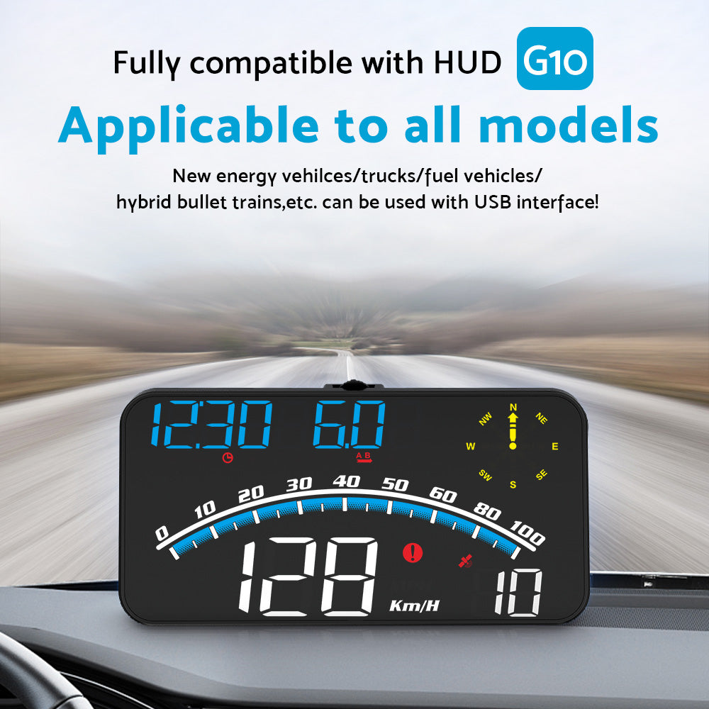 Digital Speedometer GPS HUD Head Up Display Universal Car MPH Overspeed Alarm