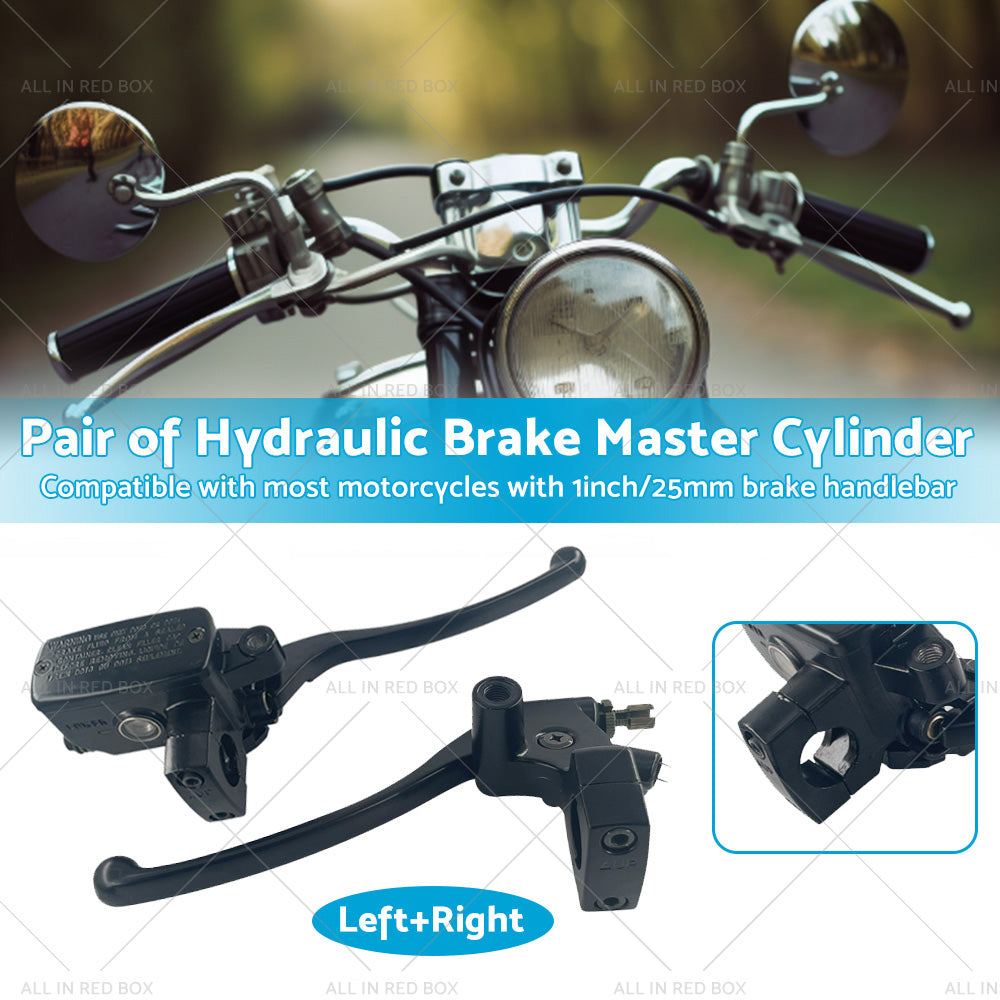 {{ Pair 1inch 25mm Motorcycle Hydraulic Brake Clutch Master Cylinder Lever Left Right }} - Buy Car Parts Online at {{ Kaka Auto Parts }}.