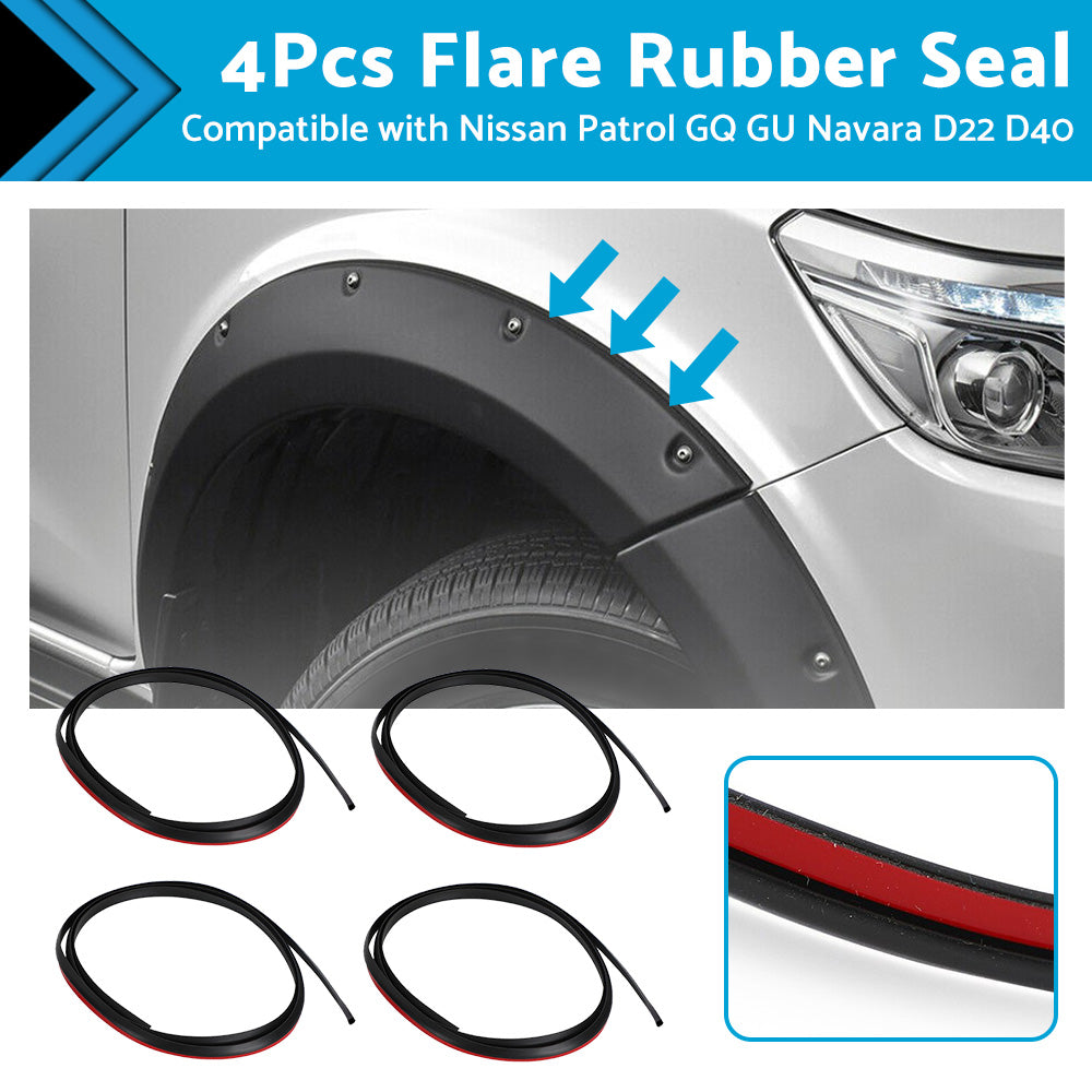 {{ 4Pcs Flare Rubber Seal Fits For Nissan Patrol GQ Y60 GU Y61 Y62 Navara D22 D40 }} - Buy Car Parts Online at {{ Kaka Auto Parts }}.