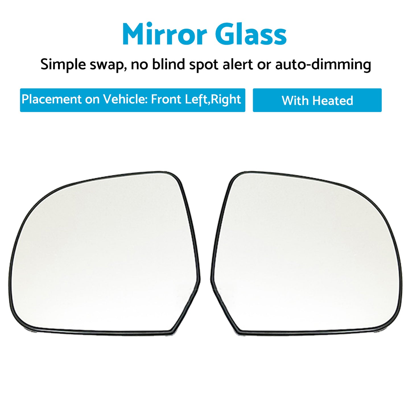 Left+Right Side Heated Mirror Glass Suitable For Nissan Almera N17 2012 On