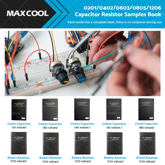 {{ 1x 0201/0402/0603/0805/1206 SMD/SMT Capacitor Chip Resistor Samples Book Kit }} - Buy Car Parts Online at {{ Kaka Auto Parts }}.