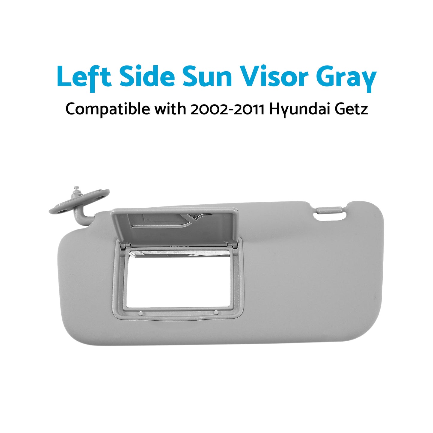 {{ Front Left Side Sun Visor Sunvisor Sunshade For Hyundai Getz Click 02-11 Gray }} - Buy Car Parts Online at {{ Kaka Auto Parts }}.