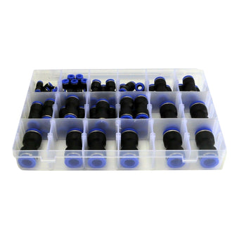 compare product 58pcs Air Line Coupler Push in Hose Joiner Metric Quick Connect Kit Nylon Hose