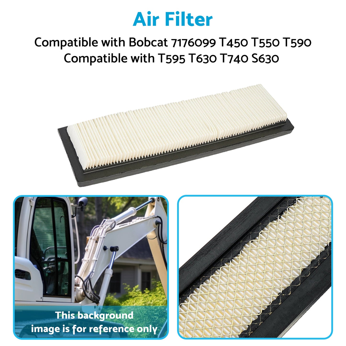 {{ Air Filter Suitable For Bobcat 7176099 T450 T550 T590 T595 T630 T740 S630 S650 }} - Buy Car Parts Online at {{ Kaka Auto Parts }}.