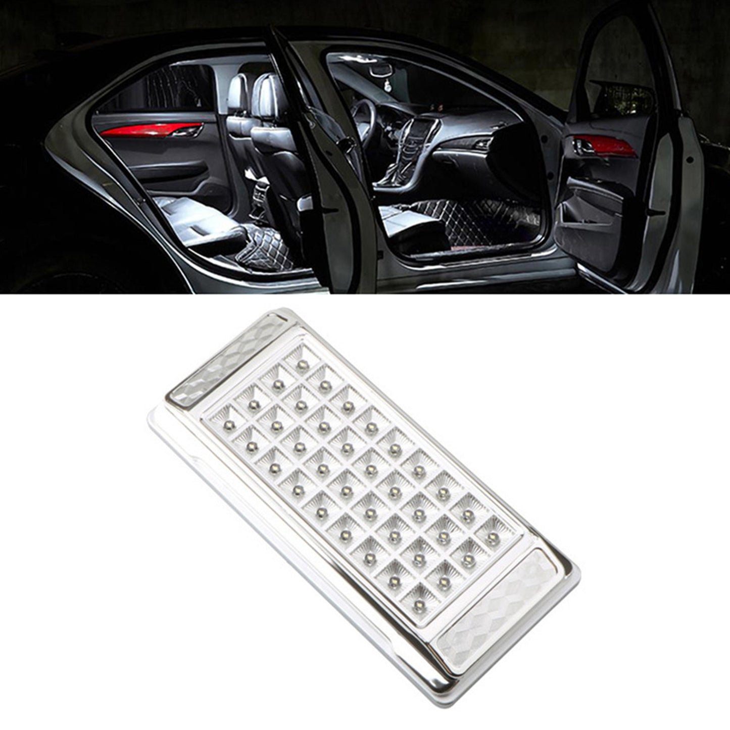 2x 12V LED Downlight Cabin Ceiling Lamp Suitable For Boat, Camper, Trailer, RV & Caravan