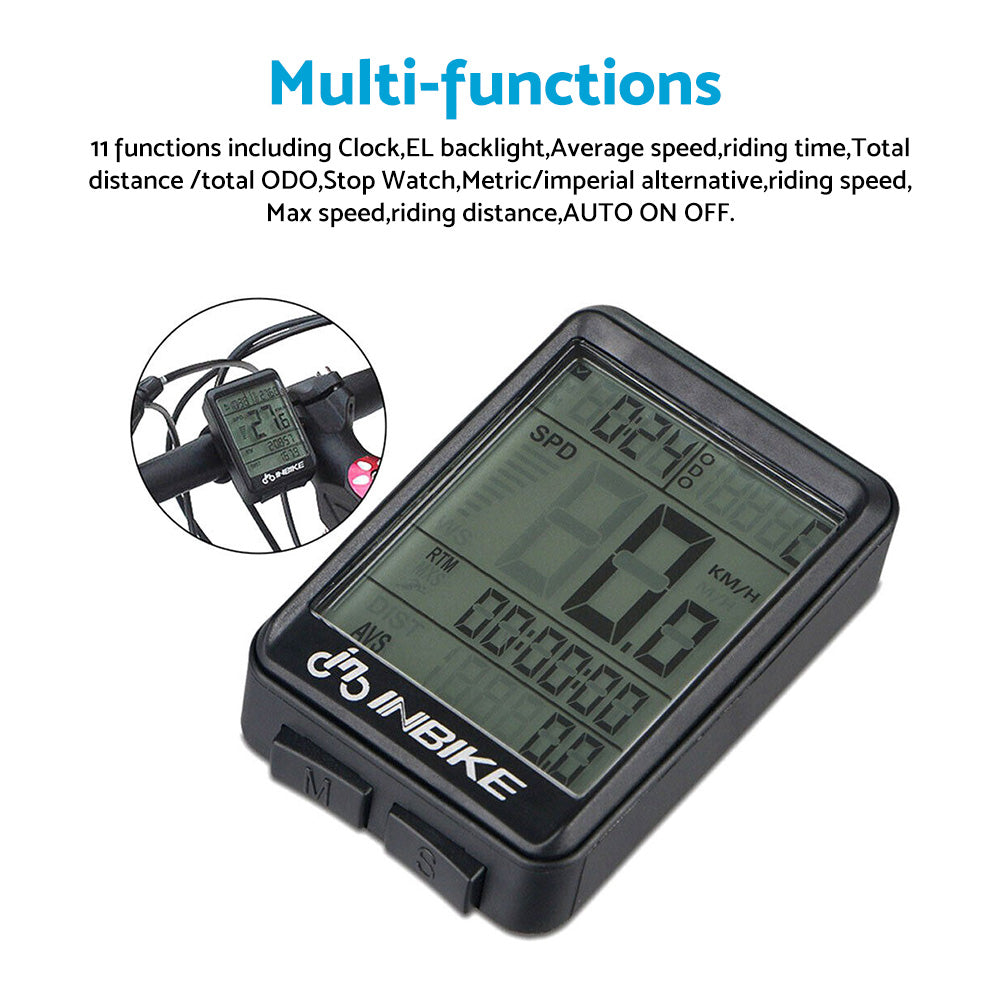 Wireless LCD Cycling Speedometer Odometer Computer Suitable For Bicycle Waterproof