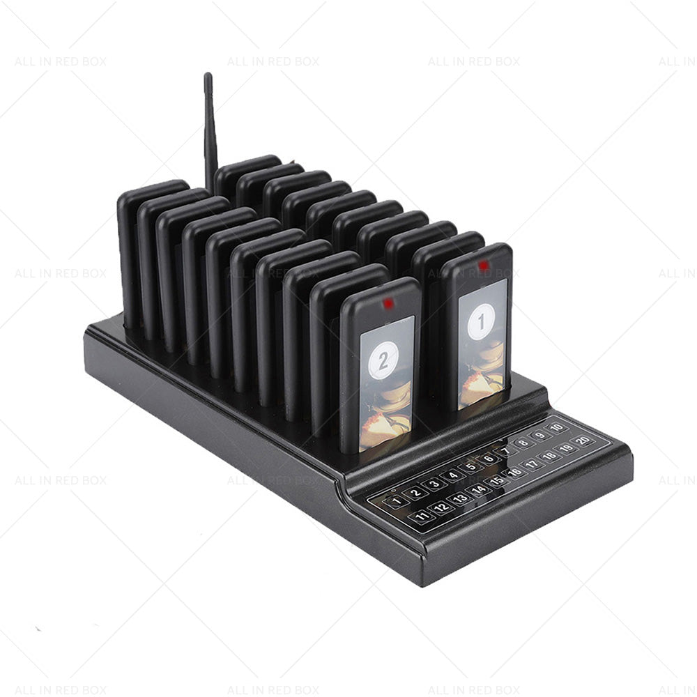 20 Restaurant Coaster Pager Guest Call Wireless Paging Queuing Calling System AU