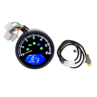 compare product Universal Digital Motorcycle Odometer Speedometer Tachometer Gauge LCD Backlight