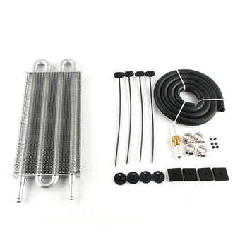 compare product Universal 4 Row Transmission Oil Cooler Radiator Converter  Hose Mounting Kit