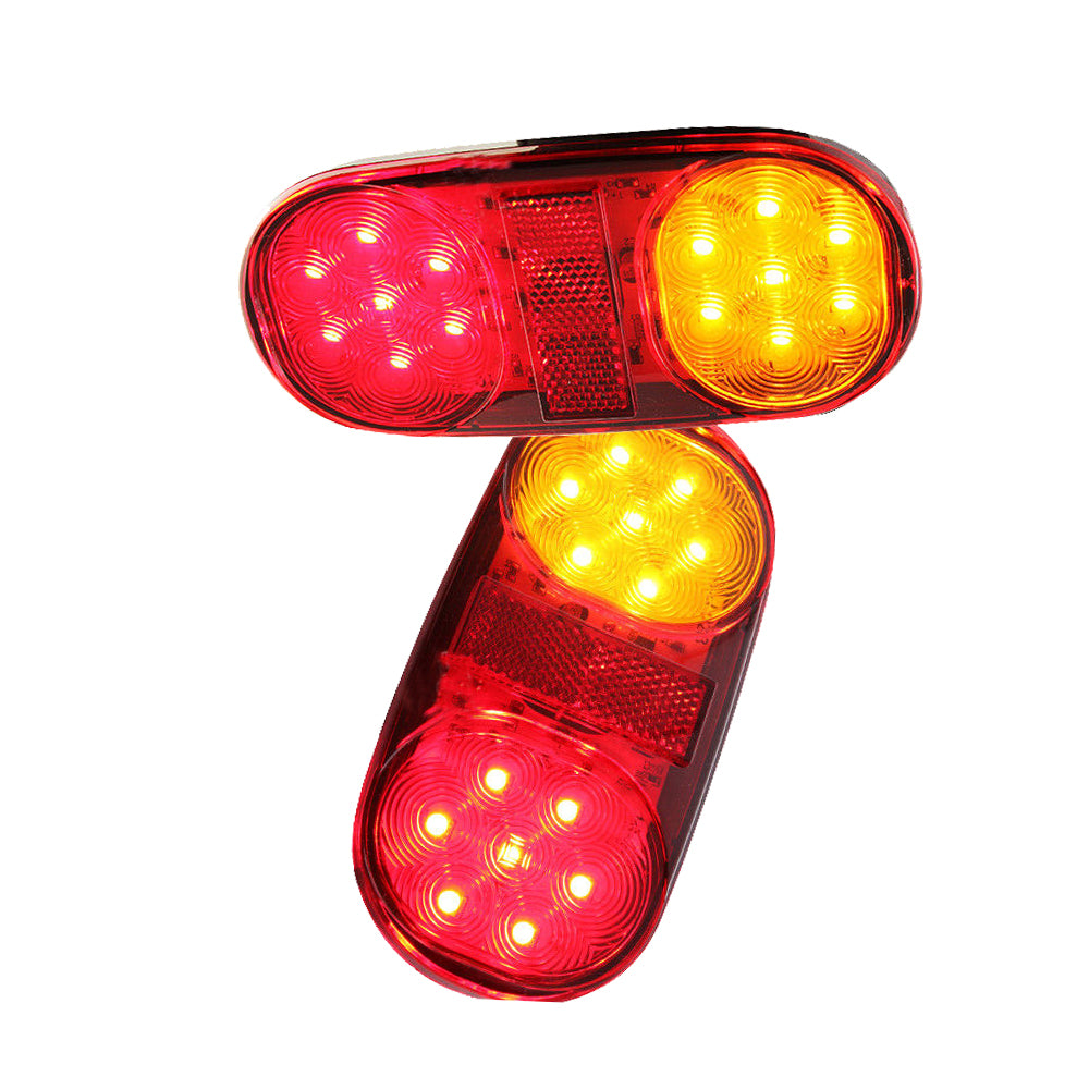 2x Trailer Tail Lights 28 LED Suitable For Truck, Camper, UTE, Caravan & 4WD Stop Indicator
