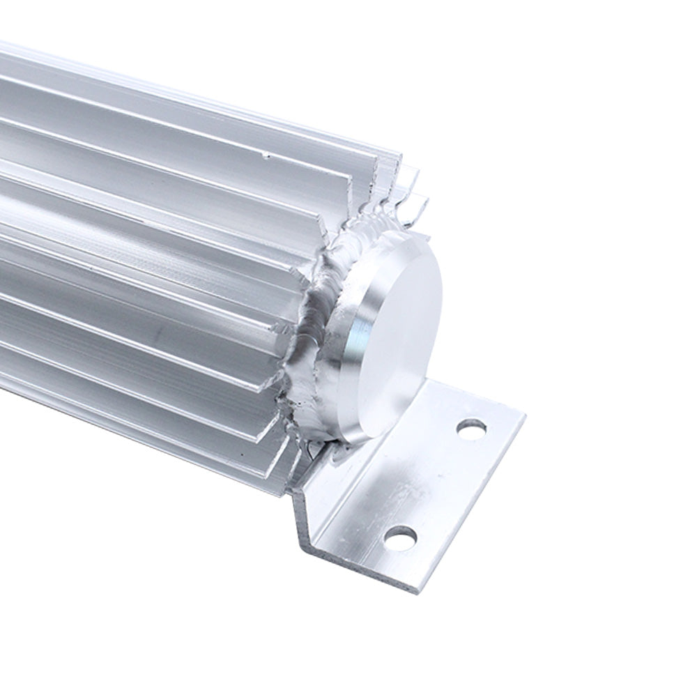 Universal 12 Inch Aluminum Dual Pass Finned Transmission Oil Cooler With Fittings Suitable For Universal Use