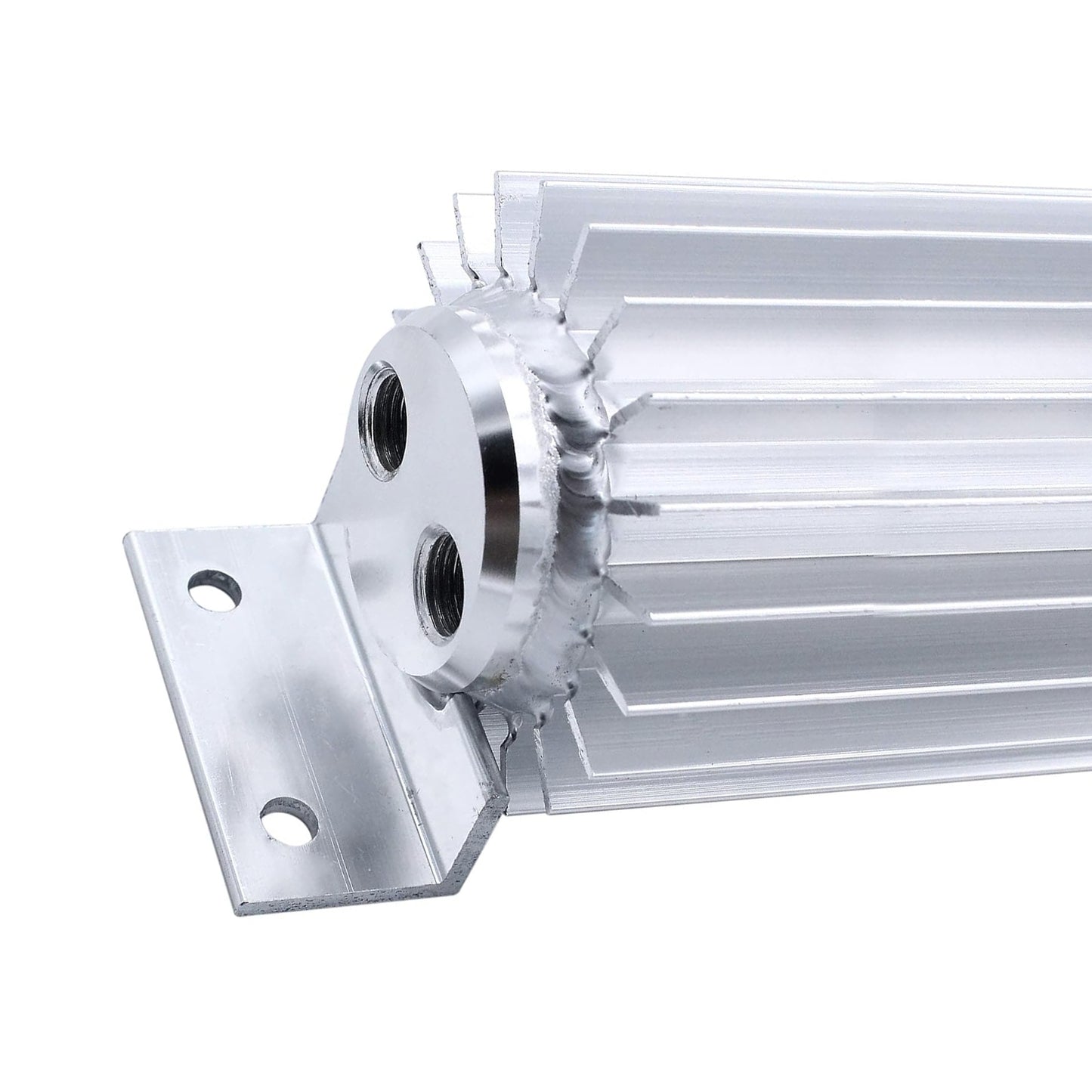 Universal 18inch Dual Pass Transmission Cooler with 1/4inch NPT Fitting Aluminum