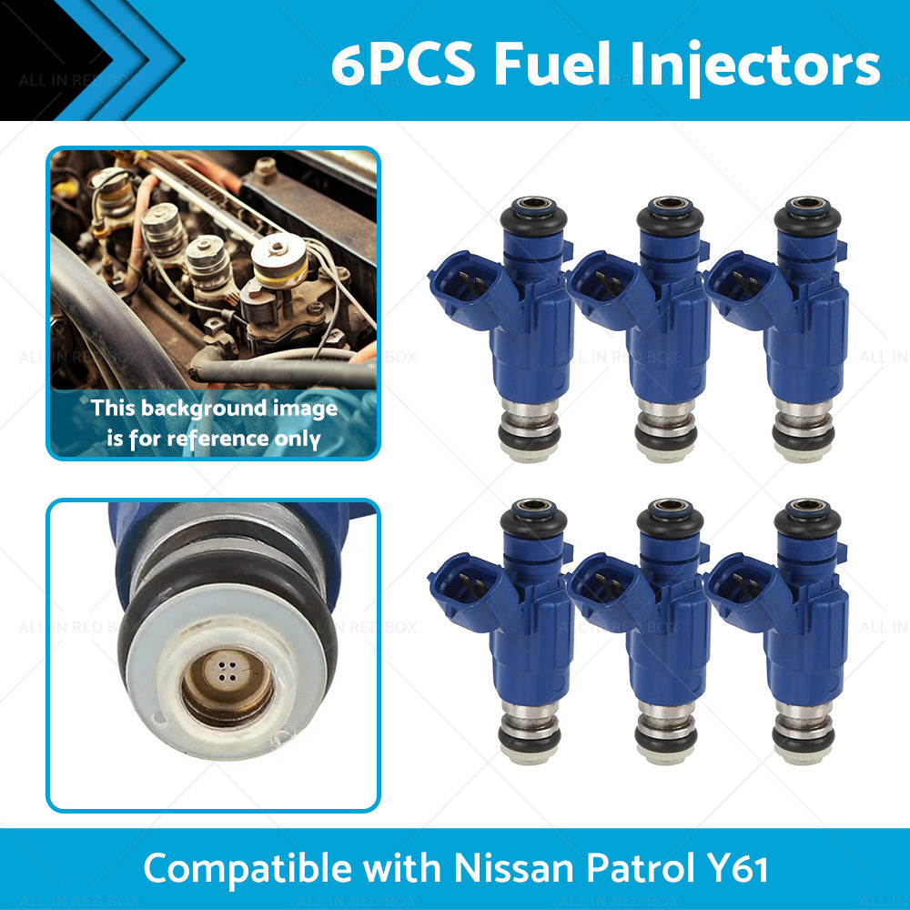 {{ 6PCS Fuel Injector Suitable For Nissan Patrol Y61 TB48DE RB25DET 16600-AA500 }} - Buy Car Parts Online at {{ Kaka Auto Parts }}.