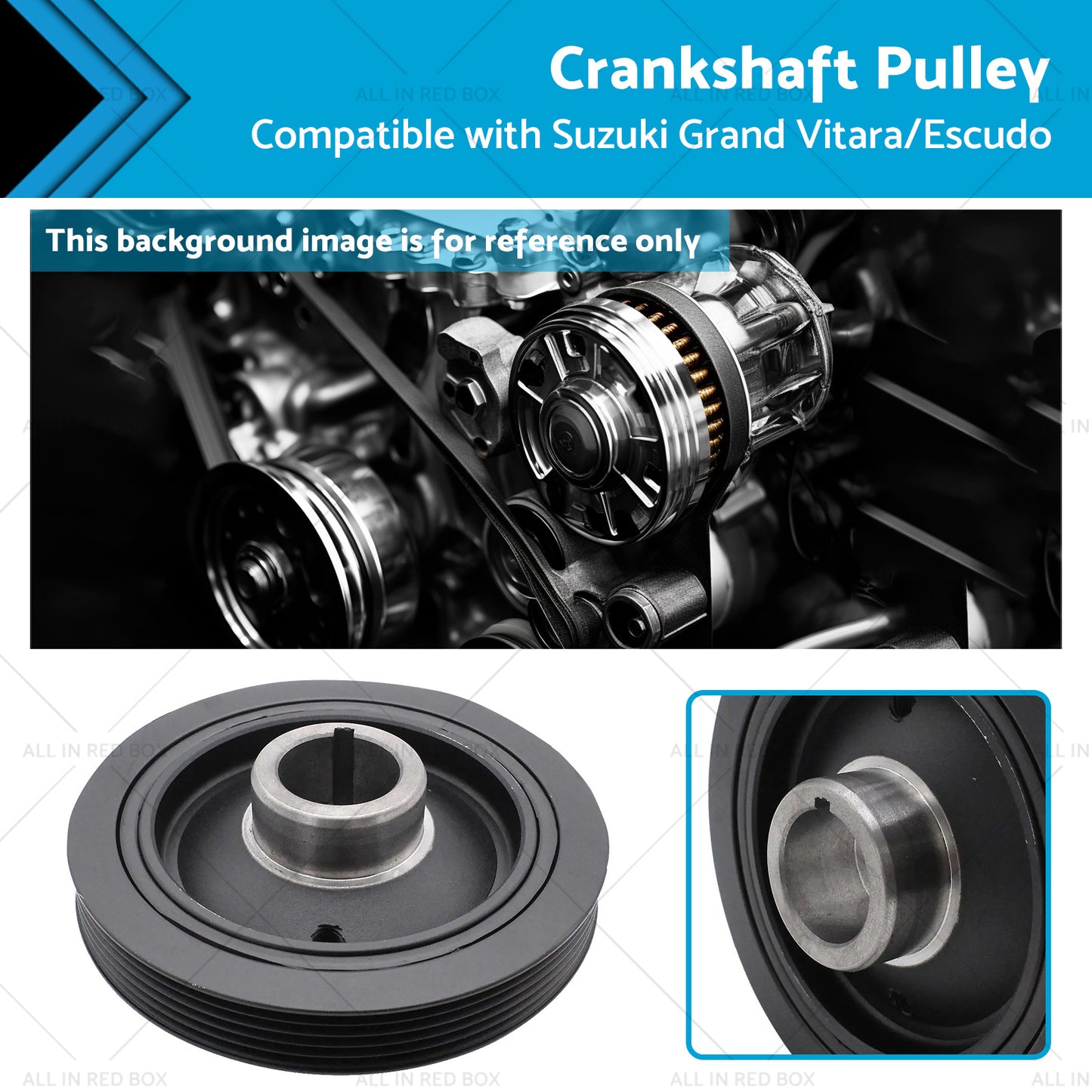 {{ Crankshaft Pulley Suitable for Suzuki Grand Vitara 2. 0 Petrol 12610-77E12 }} - Buy Car Parts Online at {{ Kaka Auto Parts }}.