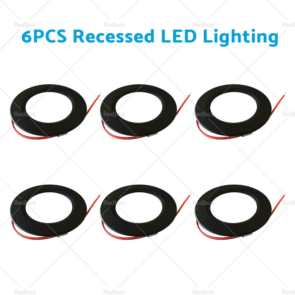 {{ 4/6PCS 12V Spot Lights Dimmable Caravan Boat Black Downlight Warm White AU }} - Buy Car Parts Online at {{ Kaka Auto Parts }}.