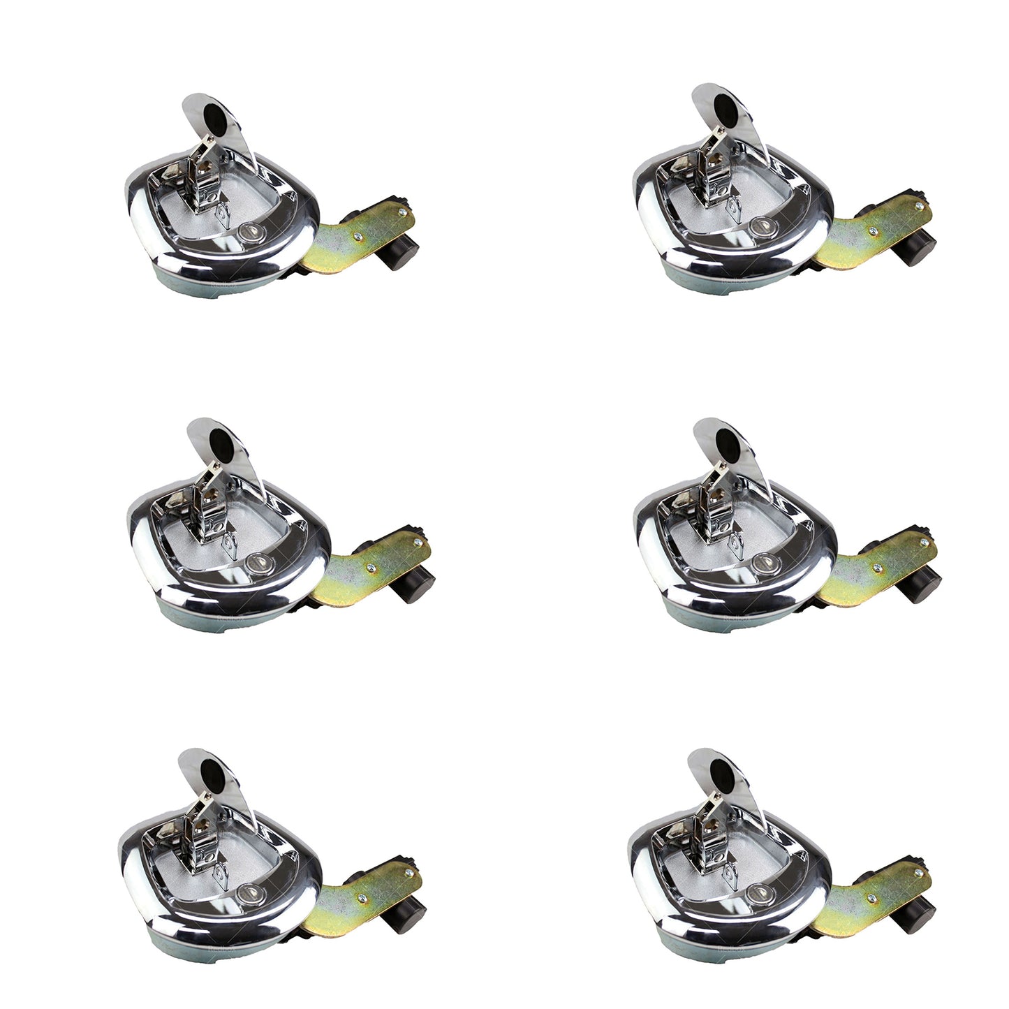 {{ 6 Set Chrome Power Operated Recessed Folding Whale Tail T-Lock Handle Toolbox }} - Buy Car Parts Online at {{ Kaka Auto Parts }}.