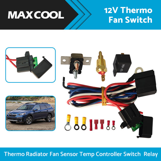 {{ Thermo Radiator Fan Sensor Temp Controller Switch 12V DC Wiring Relay }} - Buy Car Parts Online at {{ Kaka Auto Parts }}.