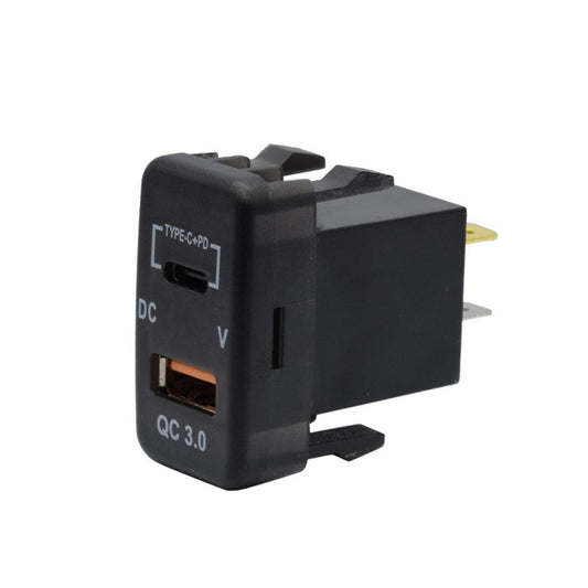 Type-C  USB Car Charger Adapter Voltmeter Suitable For Land Cruiser Prado 120