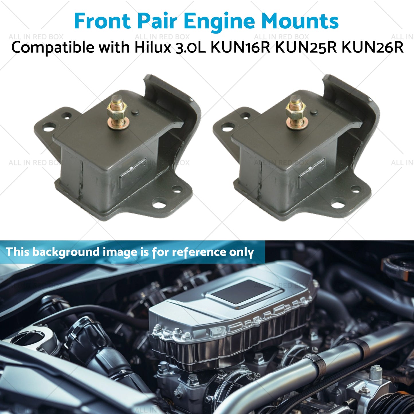 {{ Front Pair Engine Mounts Suitable for Hilux 3. 0L KUN26R KUN16R KUN25R 05-16 }} - Buy Car Parts Online at {{ Kaka Auto Parts }}.