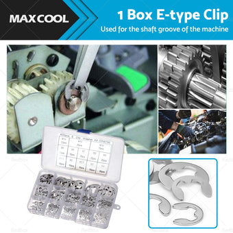 compare product Stainless Steel E Clips C Circlip Kit Retaining Ring 400PCS Assorted M1. 5-M15mm