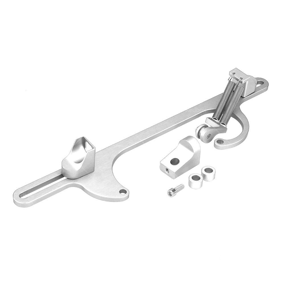 {{ Throttle Cable Bracket Carburetor Billet Aluminum Silver Fits For Carb 4150 4160 }} - Buy Car Parts Online at {{ Kaka Auto Parts }}.
