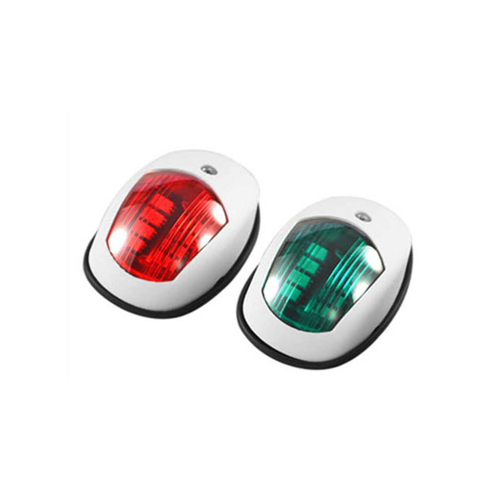 Pair Red and Green 8LED Navigation Lights Marine Bow Light Lamp for Boat Pontoon