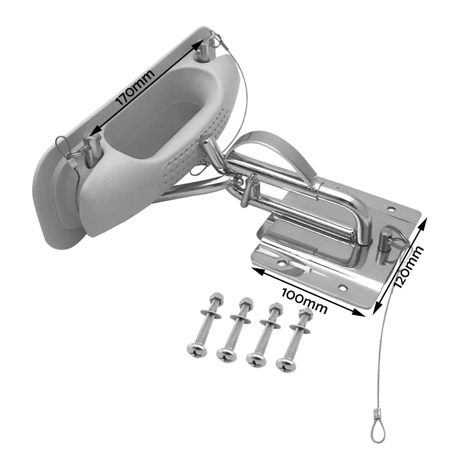 {{ Boat Insta-Lock Snap Quick Davits Set Stainless Steel With Handle Pad }} - Buy Car Parts Online at {{ Kaka Auto Parts }}.