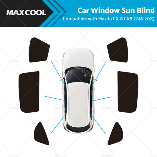 {{ Magnetic Car Window Sun Blind Shade Mesh for Mazda CX-8 CX8 2018-2023 Sunshade }} - Buy Car Parts Online at {{ Kaka Auto Parts }}.