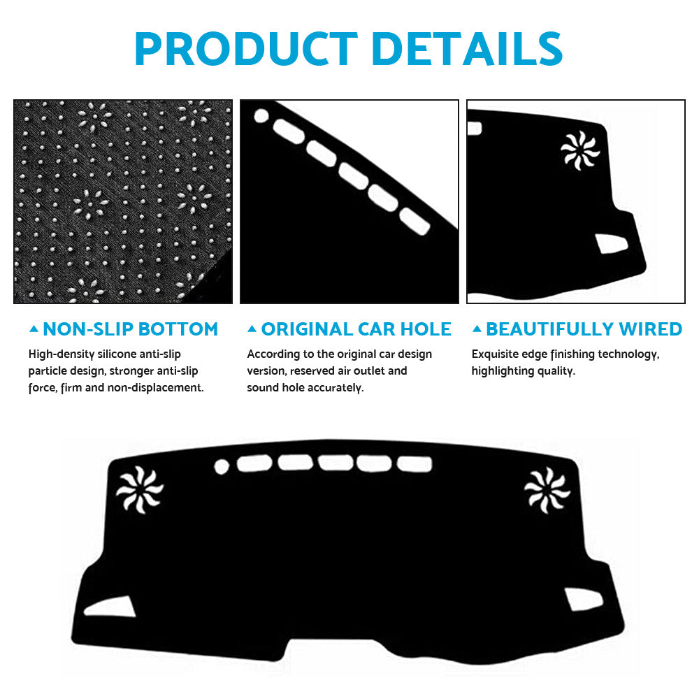 Dash Mat Suitable For Toyota Corolla 2019-2021 Black Non-Slip Dashboard Cover