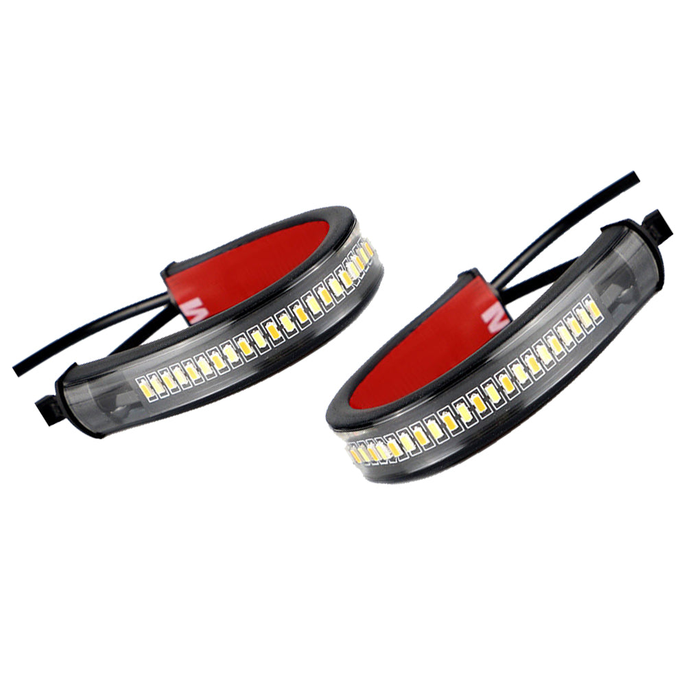 2x LED Universal Motorcycle Fork Turn Signal Indicator Blinker Amber Light Strip Suitable For Motorcycle