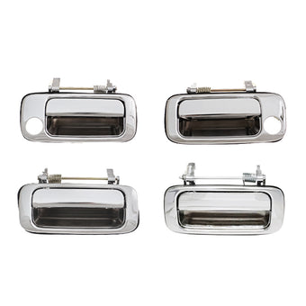 compare product 4X Chrome FRONT REAR OUTER Door Handle Suitable For Toyota Landcruiser 80 Series