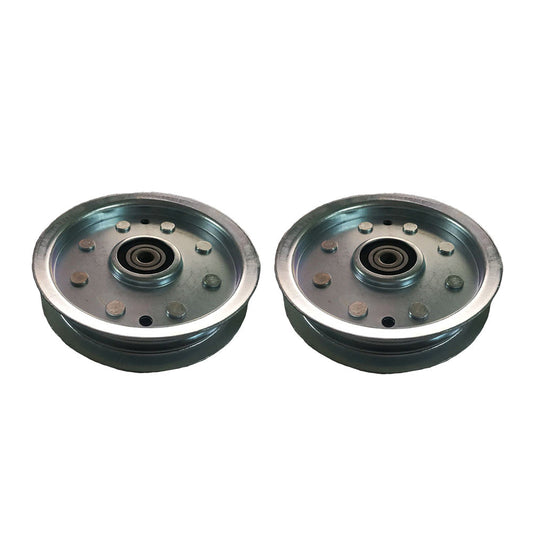 2x Flat Idler Pulley 753-08171 Suitable For Cub Cadet & MTD Ride-On Mowers 756-04129