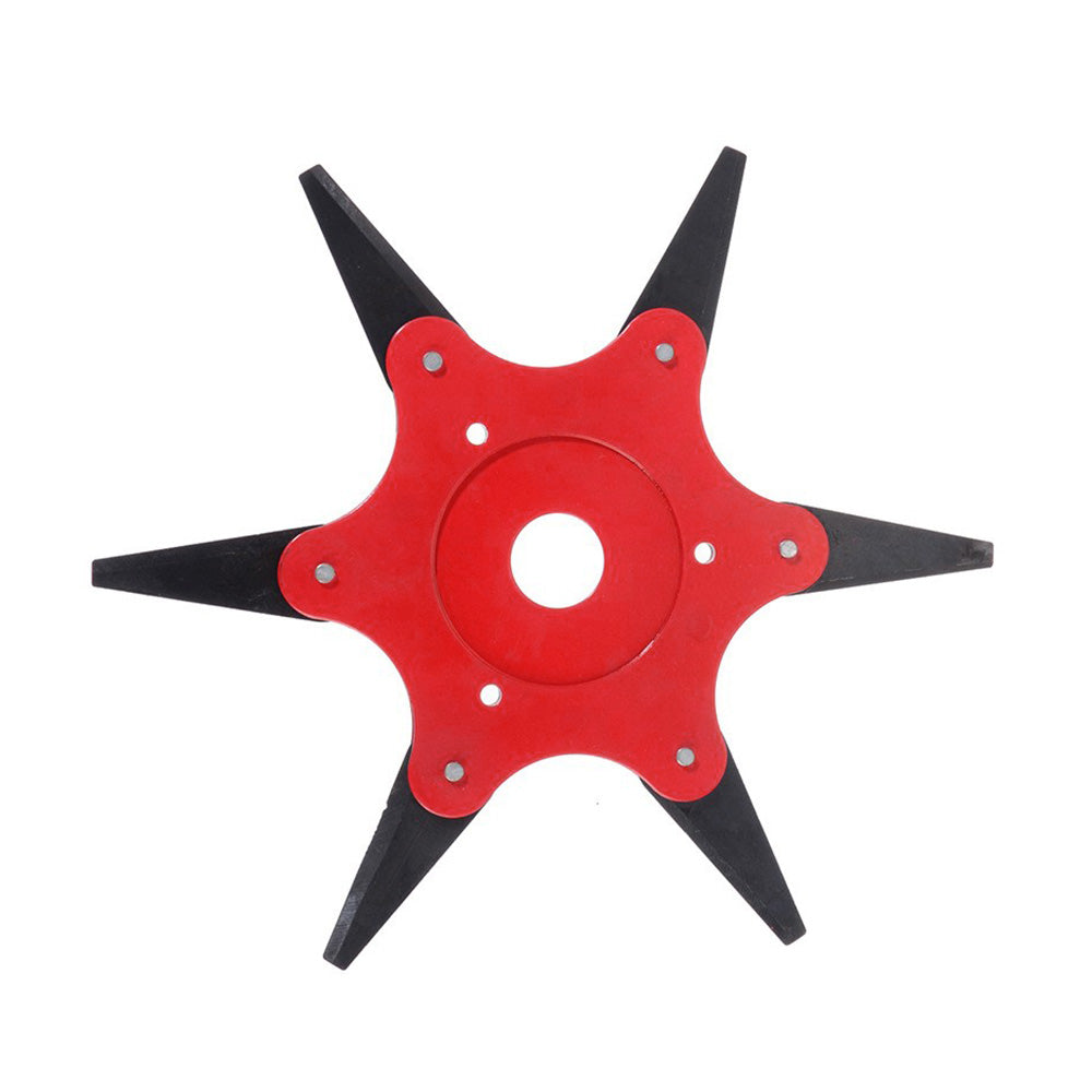 Grass Trimmer Head with 6 Cutters 65Mn for Weed, Lawn & Brush Cutting Razor Mower Tool