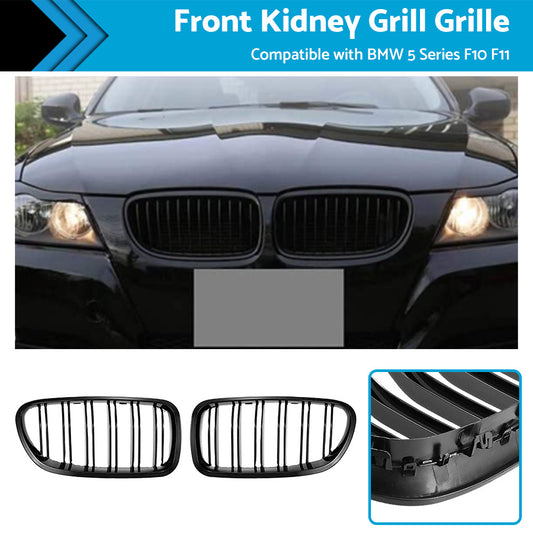 {{ Bumper Bar Grill Grille Bodykit Suitable For BMW 5 Series F10 F11 Gloss Black }} - Buy Car Parts Online at {{ Kaka Auto Parts }}.