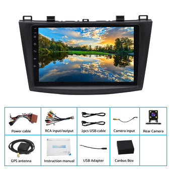 compare product 32GB Android Apple Carplay Stereo Radio 9inch Head Unit GPS Suitable For Mazda 3 BL