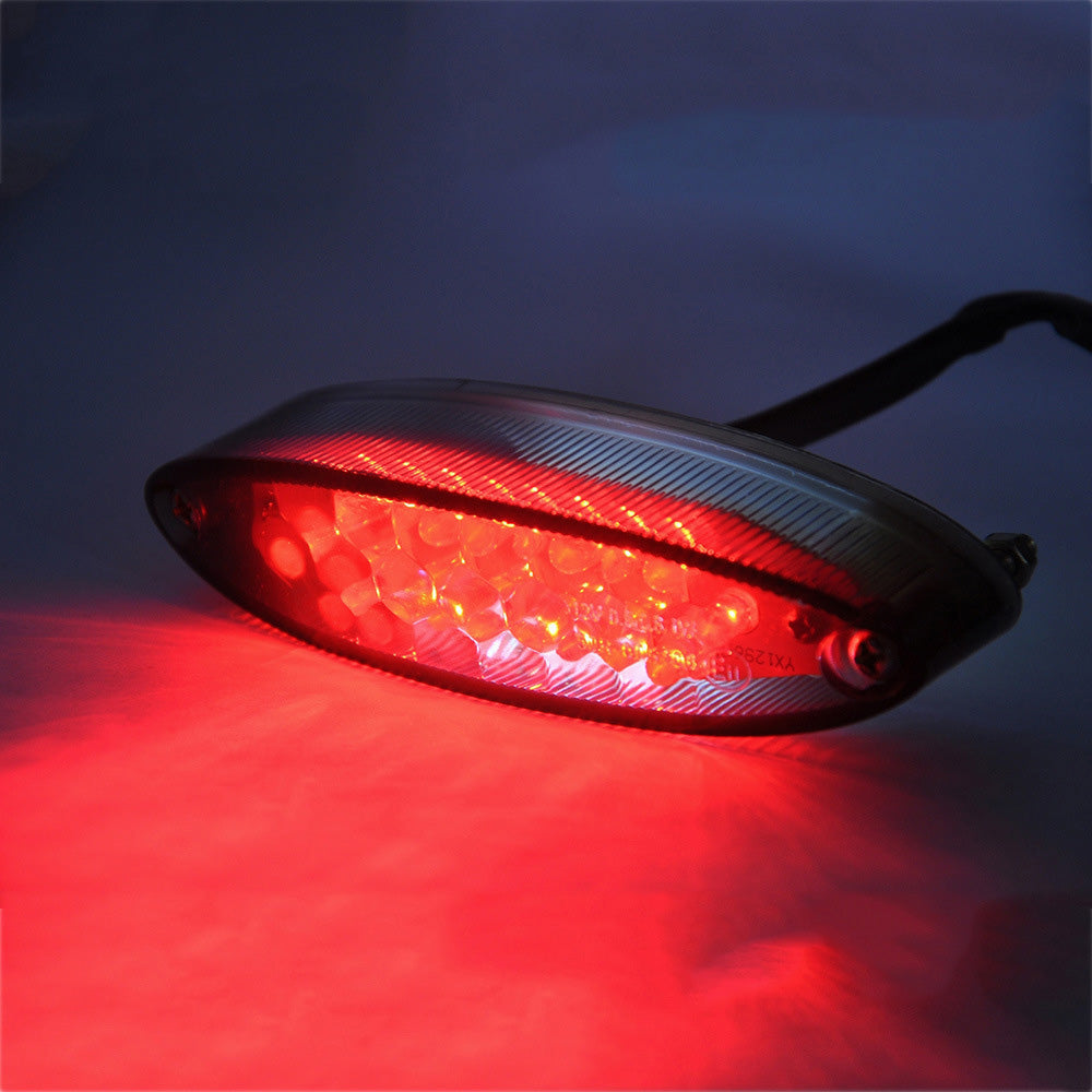 Universal Mororcycle 28 LED Brake Stop Tail Light License Number Plate Rear Lamp