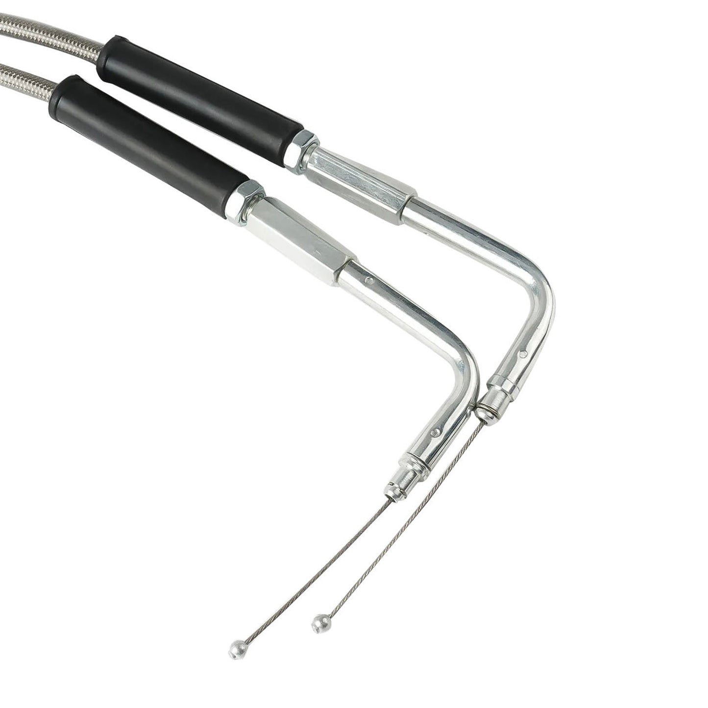 Throttle and Idle Cable Set 56-1/2 Stainless Steel Suitable For Harley-Davidson